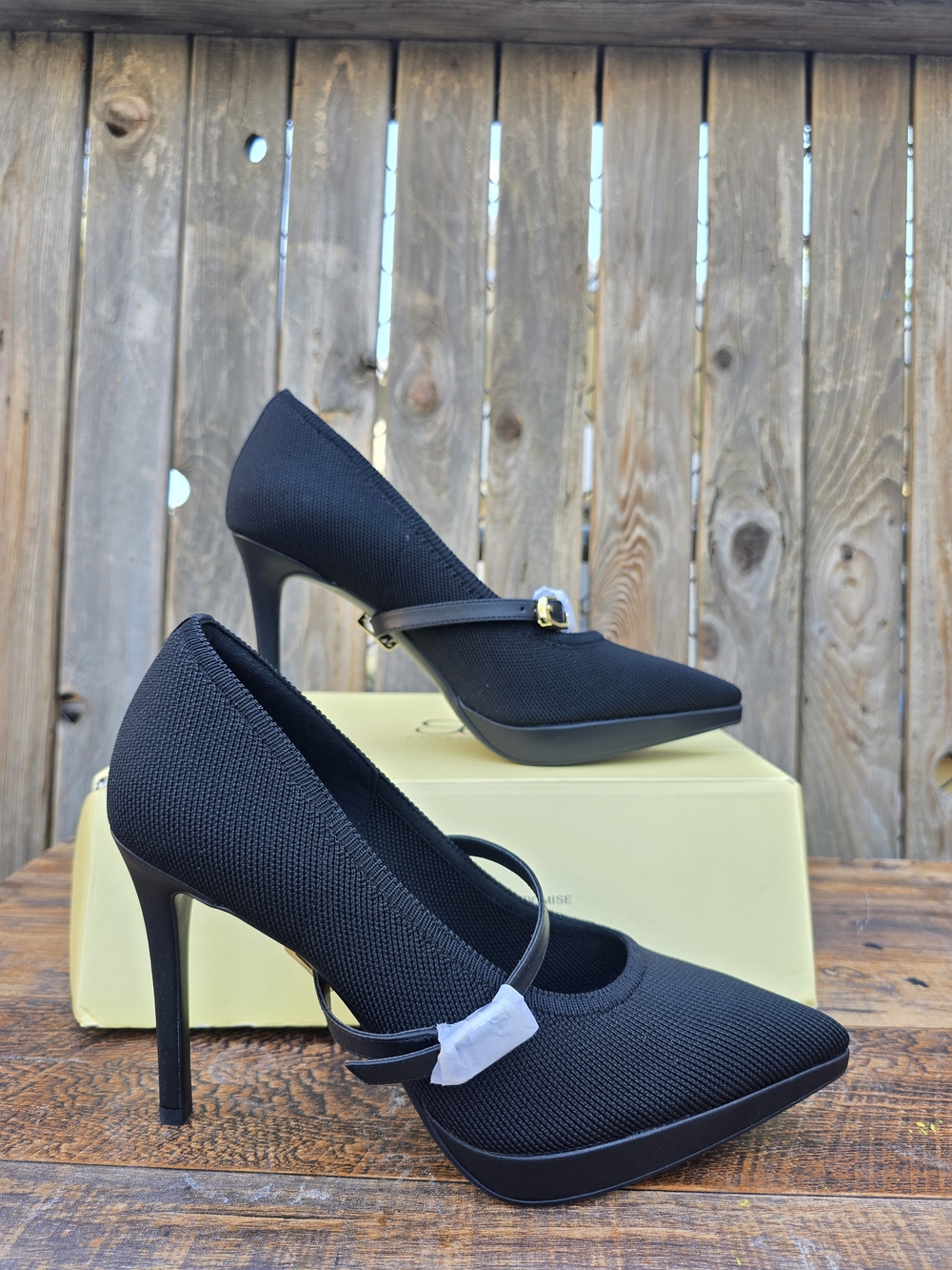 Cozy Island Comfy Black Pointed Toe Heels Shoes Size 9.5 - Picture 2 of 13